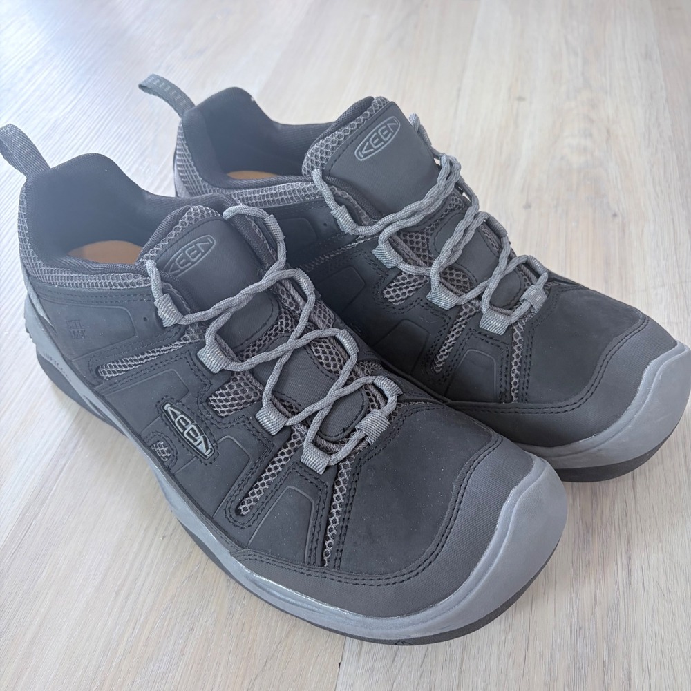 Keen Flint II Low Steel Toe Work Shoes Mens 13 Black Charcoal 1026780 Utility